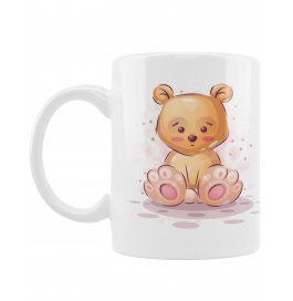 Mugkart Ceramic Coffee Cup Bear Printed Coffee Mug - 1 Piece (aaa - Mug), 1001