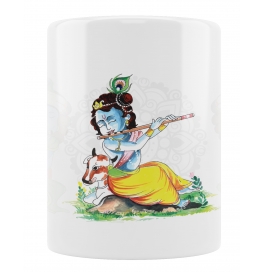 Mugkart Ceramic Coffee Cup Printed God Karishna Coffee Mug - 1 Piece (aaa - Mug), 1002