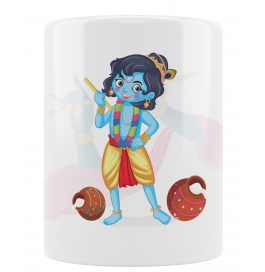 Mugkart Ceramic Coffee Cup Printed God Karishna Coffee Mug For Karishna, Kanhaiya - 1 Piece (aaa - Mug), 1005