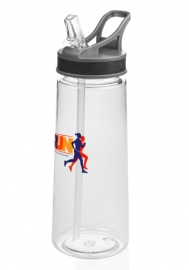 750ml Running Sport Drinks Flip Water Straw Hiking Bottle Hydration Cycling