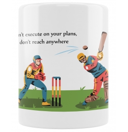 Mugkart Ceramic Coffee Cup Printed Cricket Match Coffee Mug For Cricket Match - 1 Piece (aaa - Mug), 1013